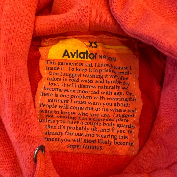 Aviator Nation Velour Stripe Hoodie XS - Picture 4 of 5